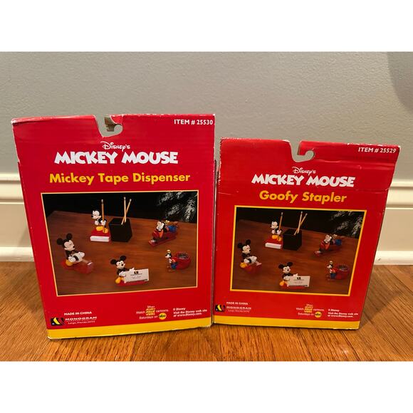 Mickey and Goofy Desk set Tape Dispenser and Stapler - Picture 5 of 6